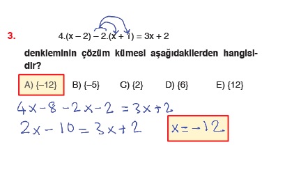 Bilgi Sarmal Yayinlari Tyt Matematik Soru Bankasi Birinci Dereceden Denklemler Oryantasyon Testi Cozumleri Matematik Kitap Cozumleri Matematik Kalesi