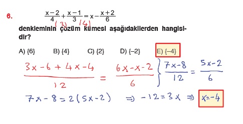 Bilgi Sarmal Yayinlari Tyt Matematik Soru Bankasi Birinci Dereceden Denklemler Oryantasyon Testi Cozumleri Matematik Kitap Cozumleri Matematik Kalesi