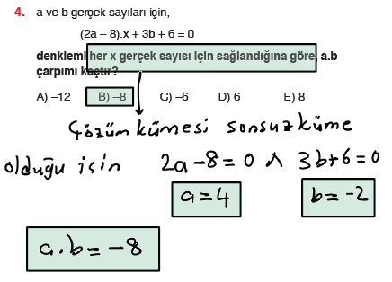 bilgi sarmal yayinlari tyt matematik soru bankasi birinci dereceden denklemler test 2 cozumleri matematik kitap cozumleri matematik kalesi