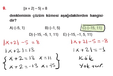 Bilgi Sarmal Yayinlari Tyt Matematik Soru Bankasi Mutlak Deger Test 2 Cozumleri Matematik Kitap Cozumleri Matematik Kalesi